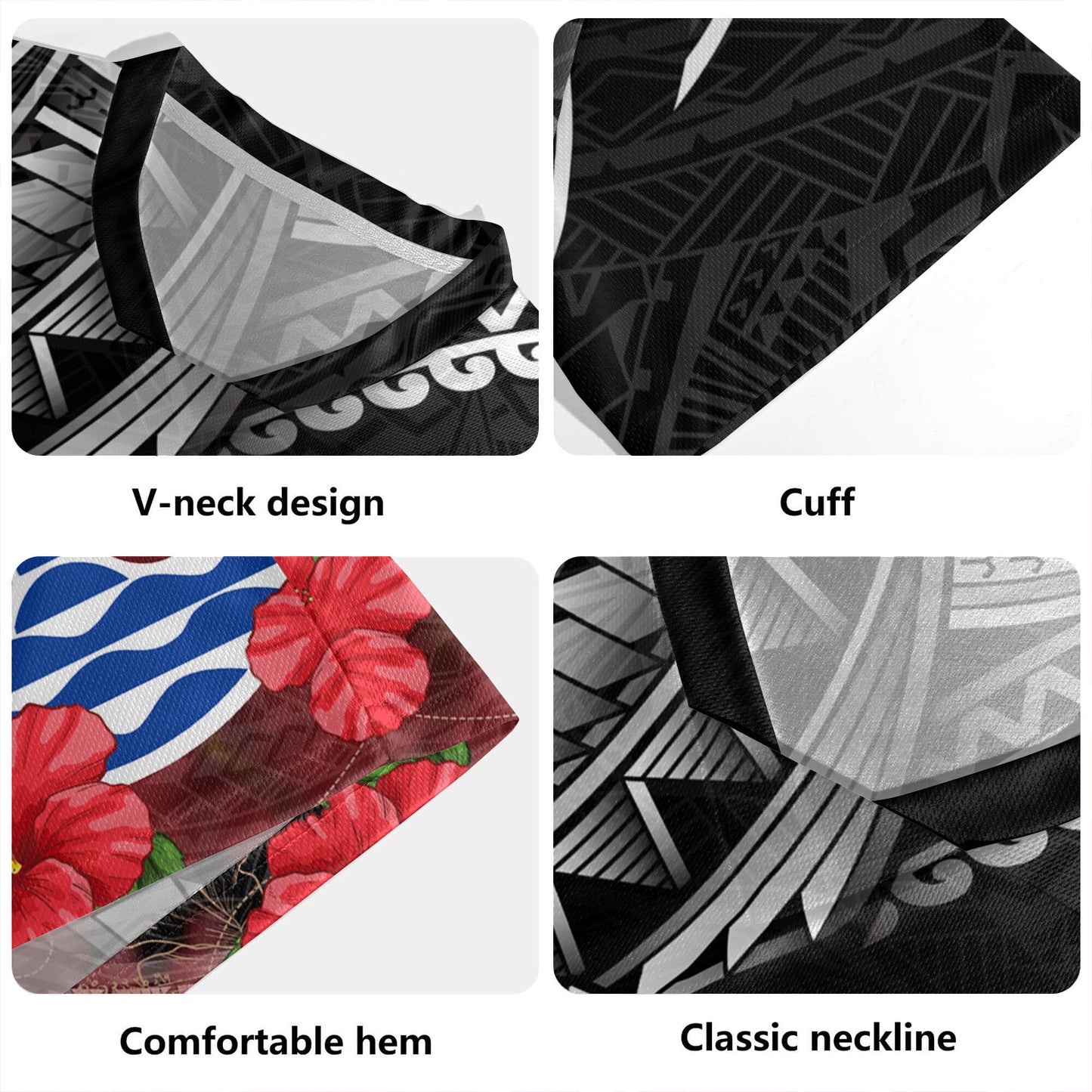 French Polynesia Custom Personalised Rugby Jersey Seal Hibiscus Flowers Special Style
