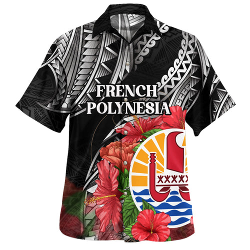 Tahiti Custom Personalised Hawaiian Shirt Hibiscus And Plumeria With Palm Branches Vintage Style