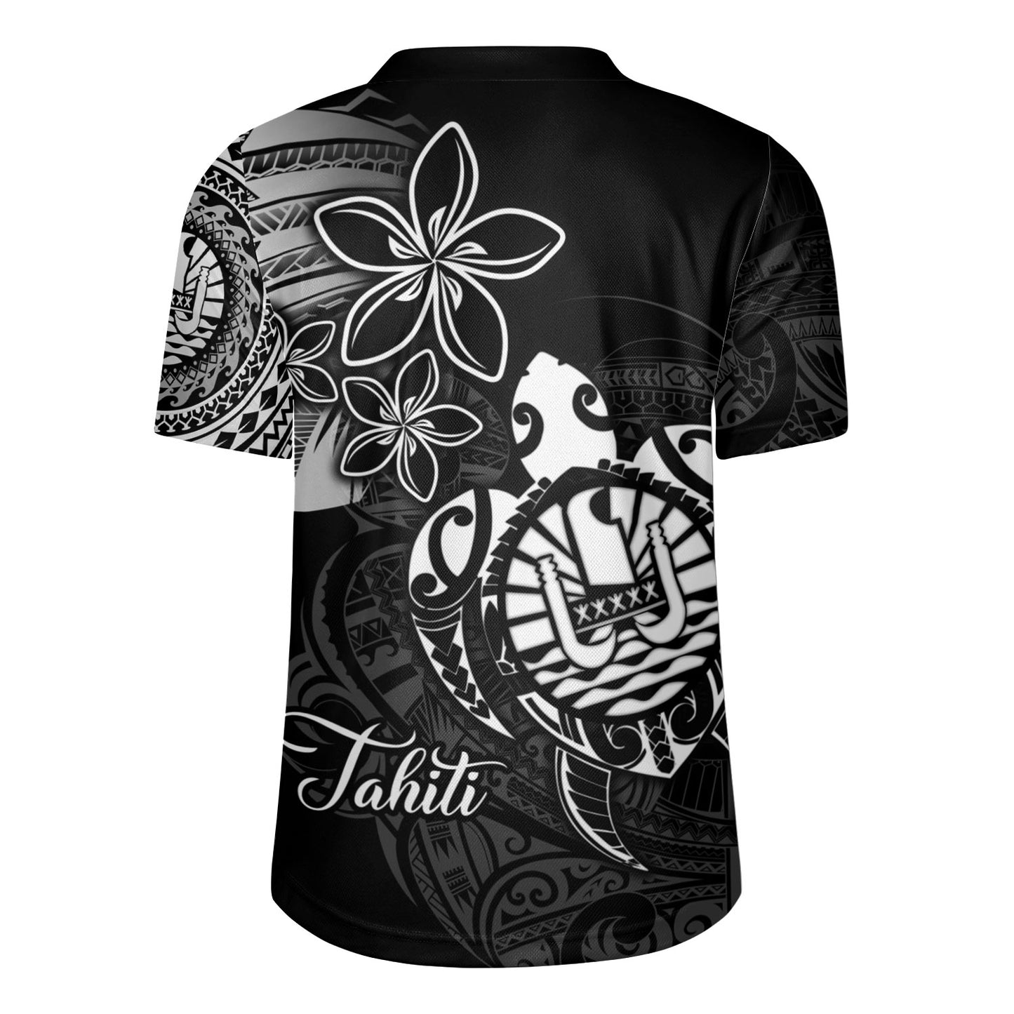 French Polynesia Custom Personalised Rugby Jersey Seal Turtle Plumeria Tribal Patterns