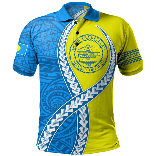 Palau Polo Shirt Tribal Polynesian In My Heart