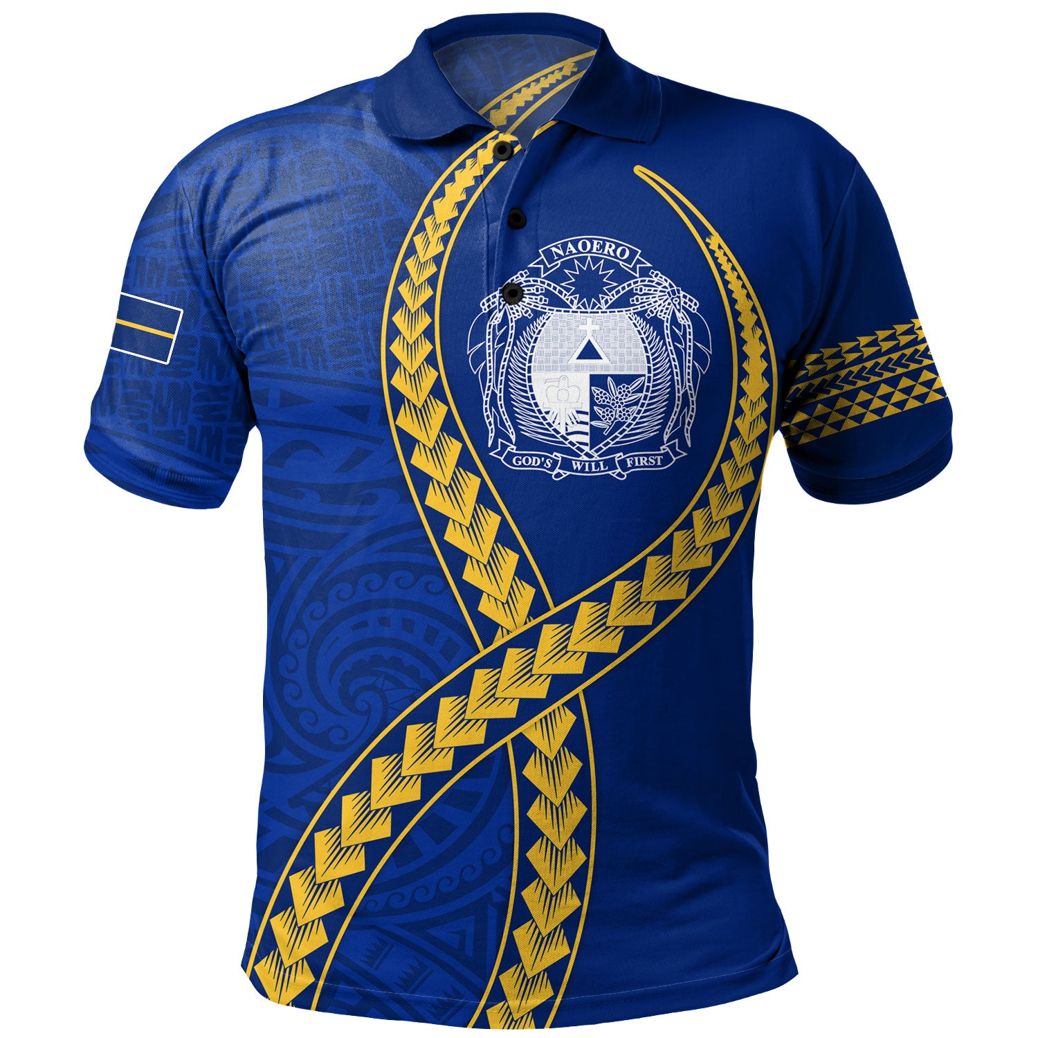Nauru Polo Shirt Tribal Polynesian In My Heart