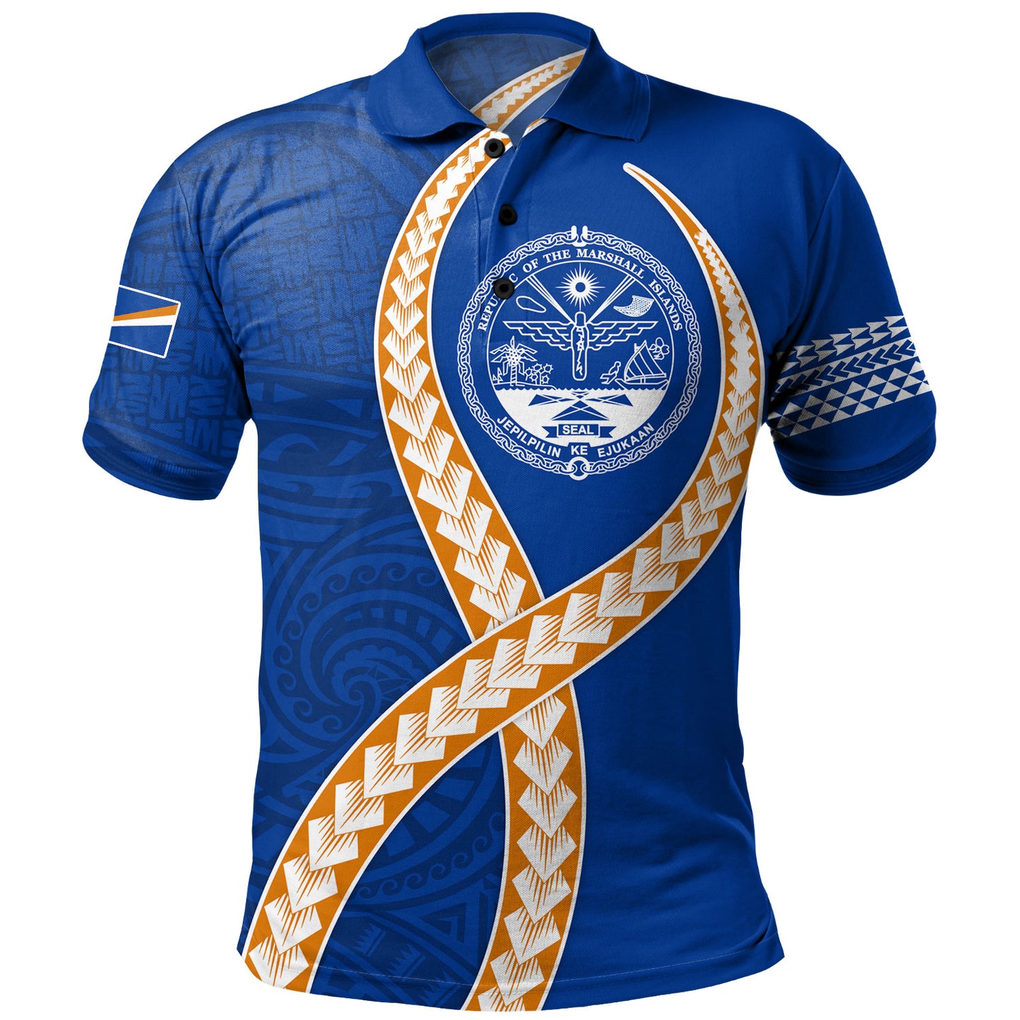 Marshall Islands Polo Shirt Tribal Polynesian In My Heart