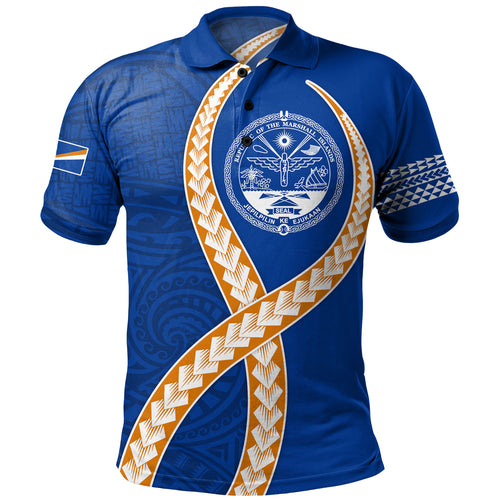 Marshall Islands Polo Shirt Tribal Polynesian In My Heart