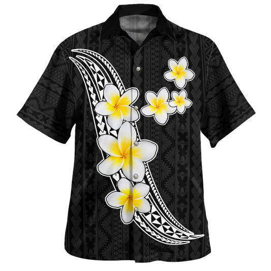 Polynesian Hawaiian Shirt Polynesian Pattern And Plumeria