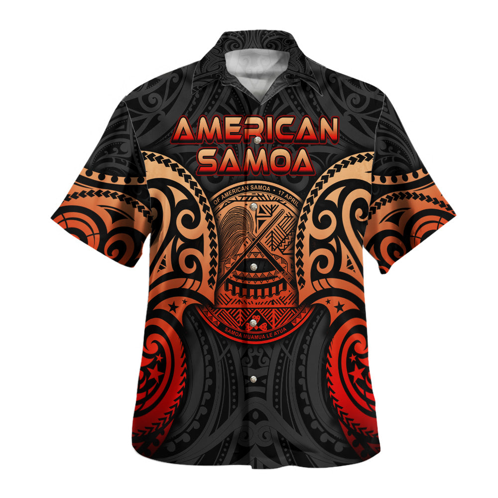 American Samoa Hawaiian Shirt Custom Personalised Spirit Red Version