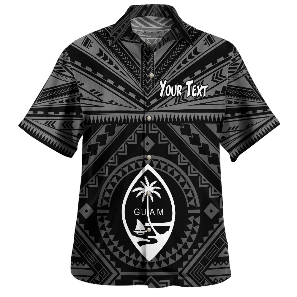 Guam Custom Hawaiian Shirt Polynesian Tattoo Style