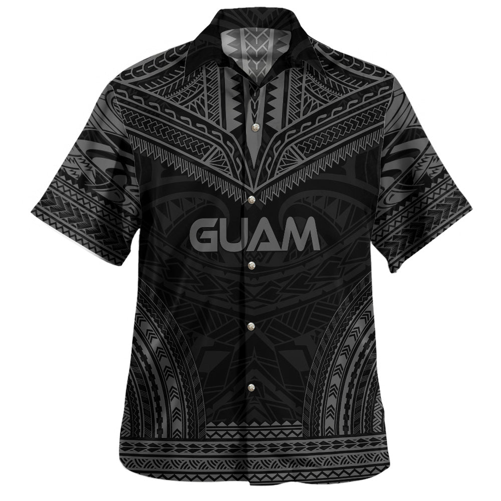 Guam Hawaiian Shirt Custom Personalised Polynesian Chief Tattoo