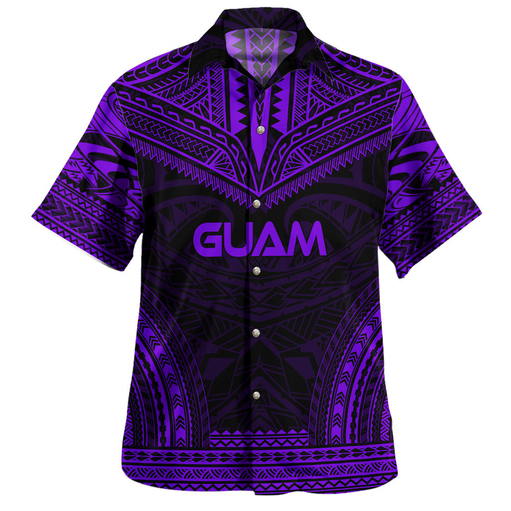 Guam Hawaiian Shirt Custom Personalised Polynesian Chief Tattoo