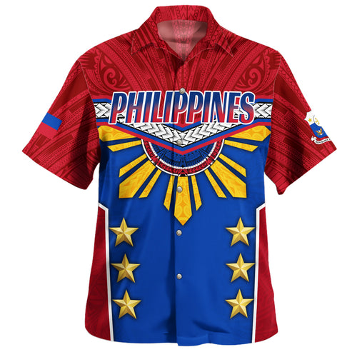 Philippines Filipinos Hawaiian Shirt Half-Up Style Flag
