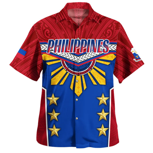 Philippines Filipinos Hawaiian Shirt Half-Up Style Flag