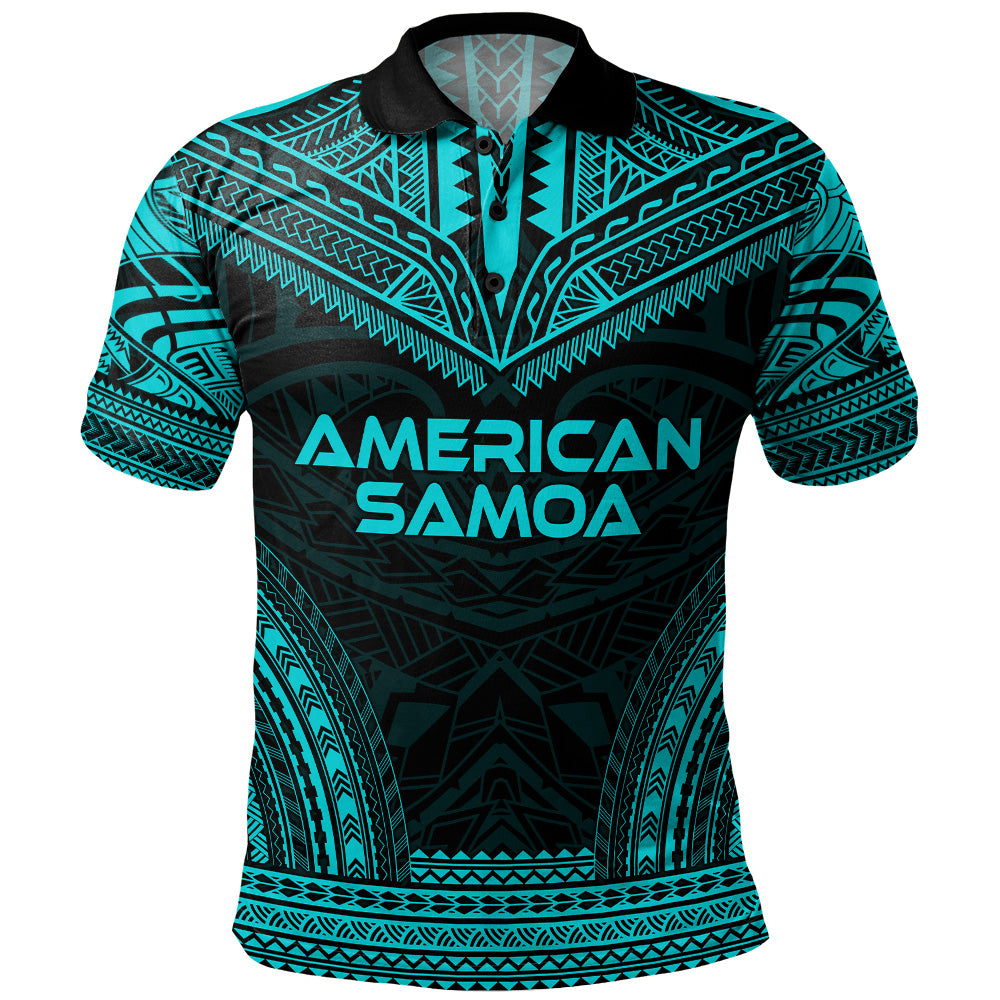American Samoa Polo Shirt Custom Personalised Polynesian Chief Tattoo