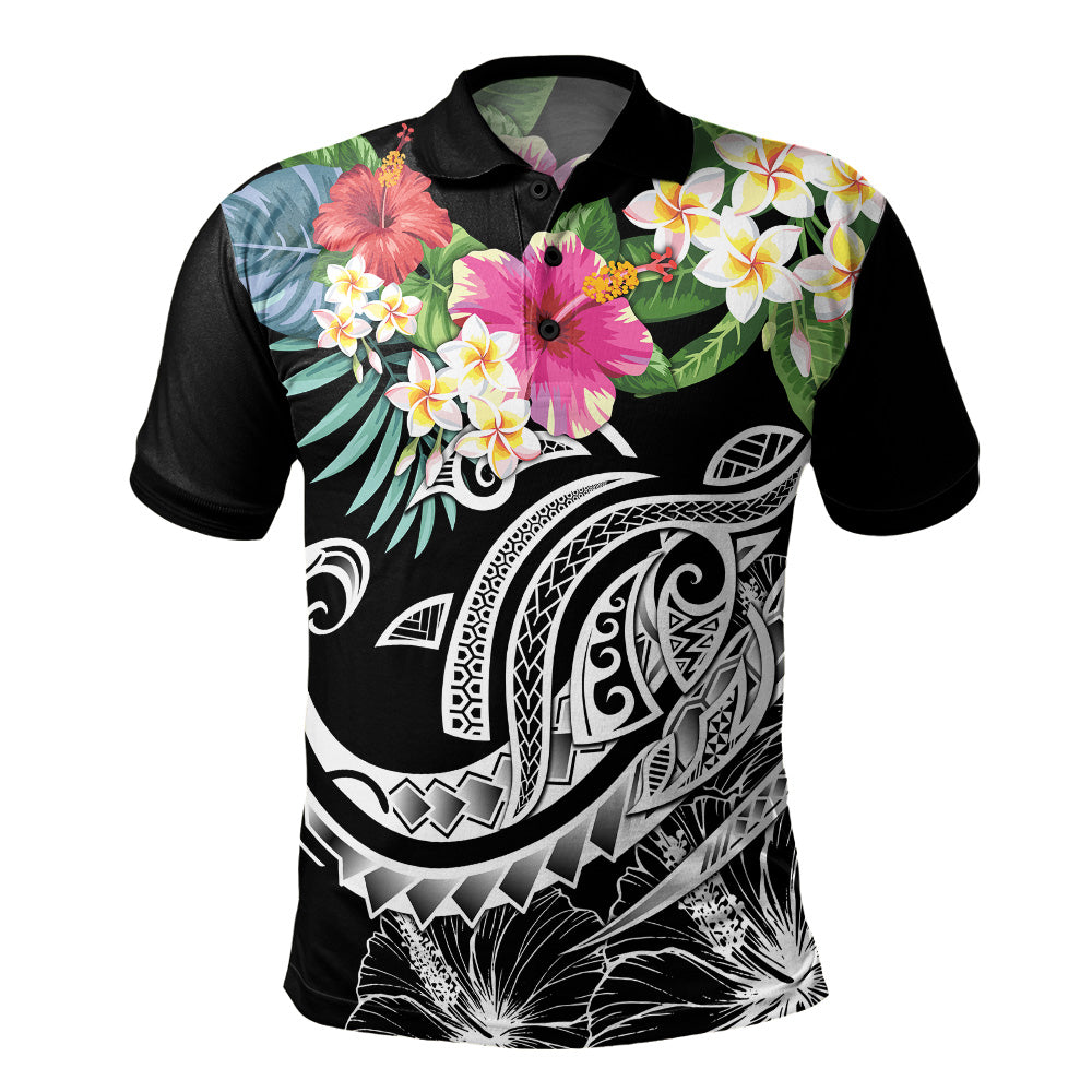 Polynesian Polo Shirt Summer Plumeria
