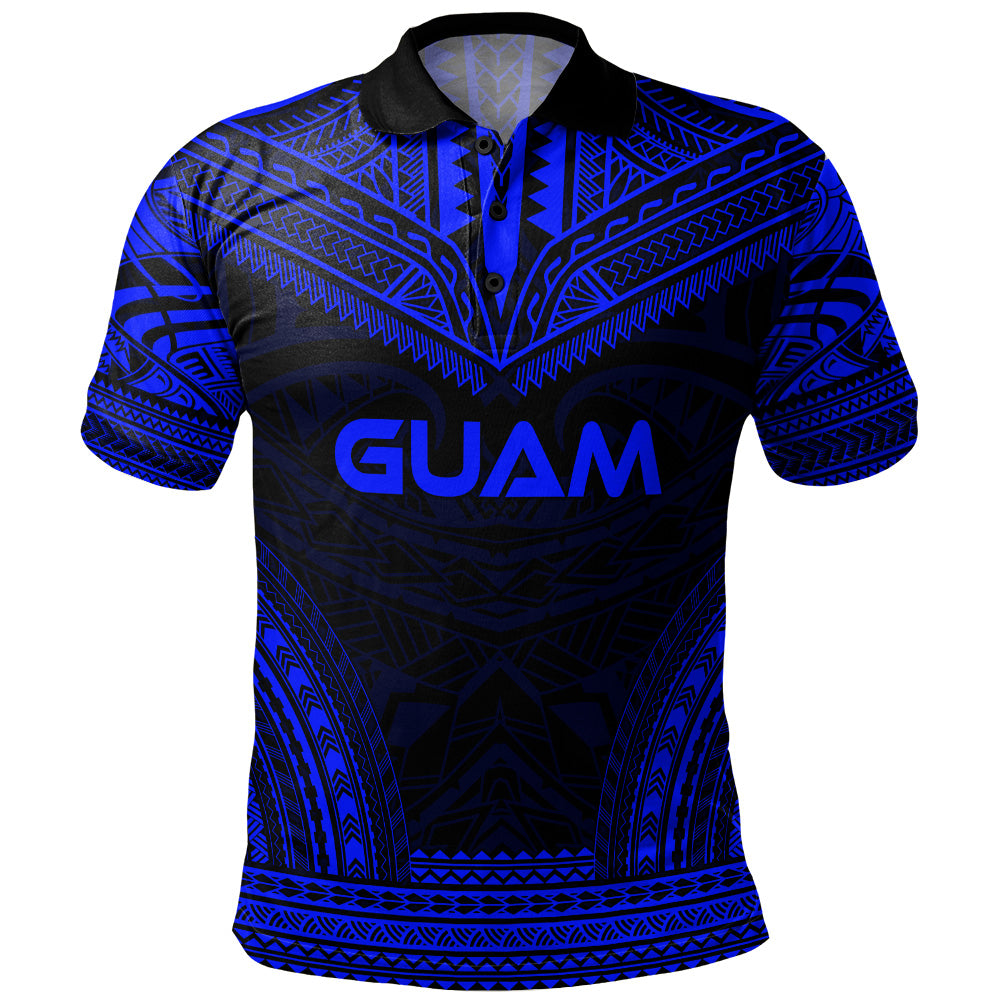 Guam Polo Shirt Custom Personalised Polynesian Chief Tattoo