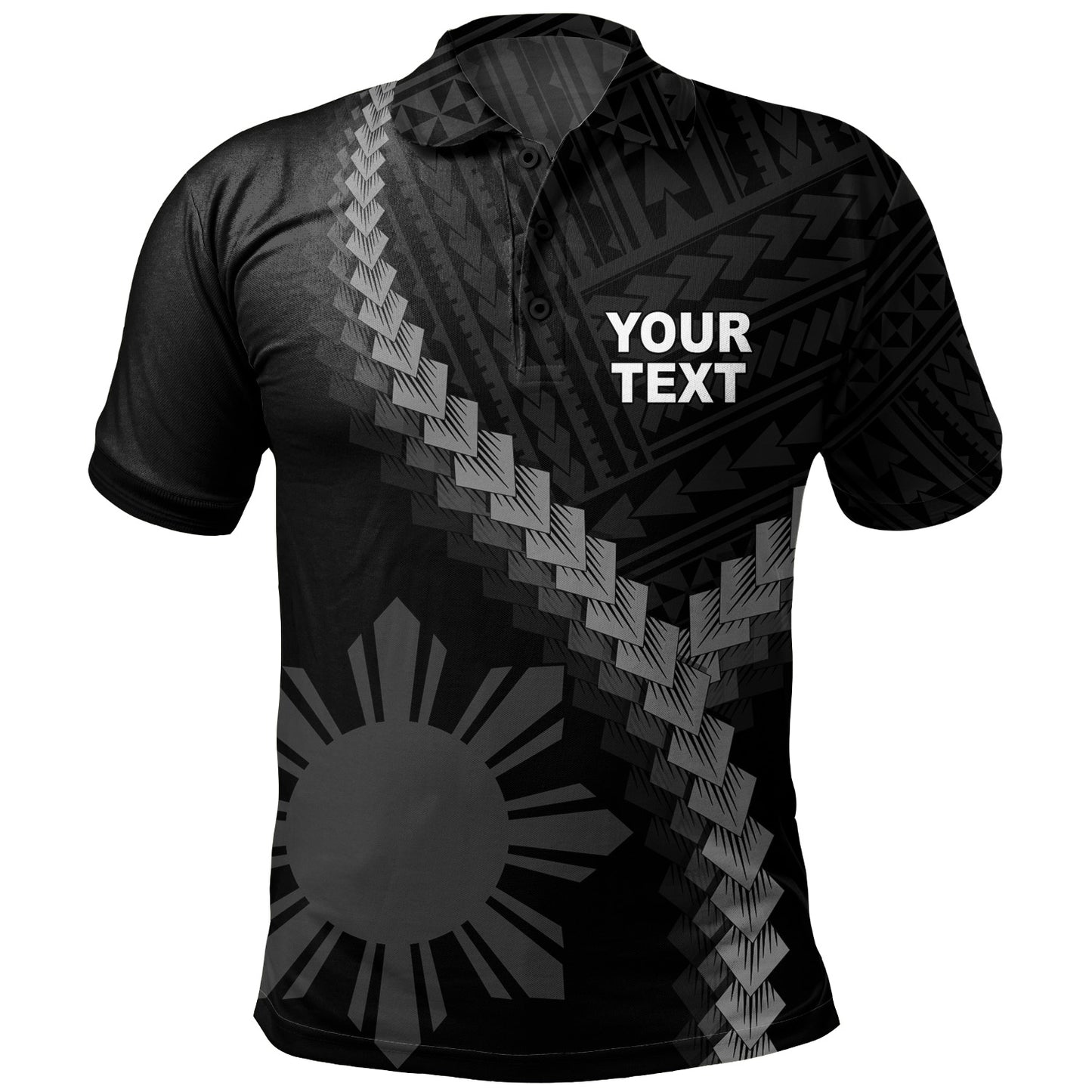 Philippines Filipinos Polo Shirt Filipinos Sun Polynesian Tattoo Style