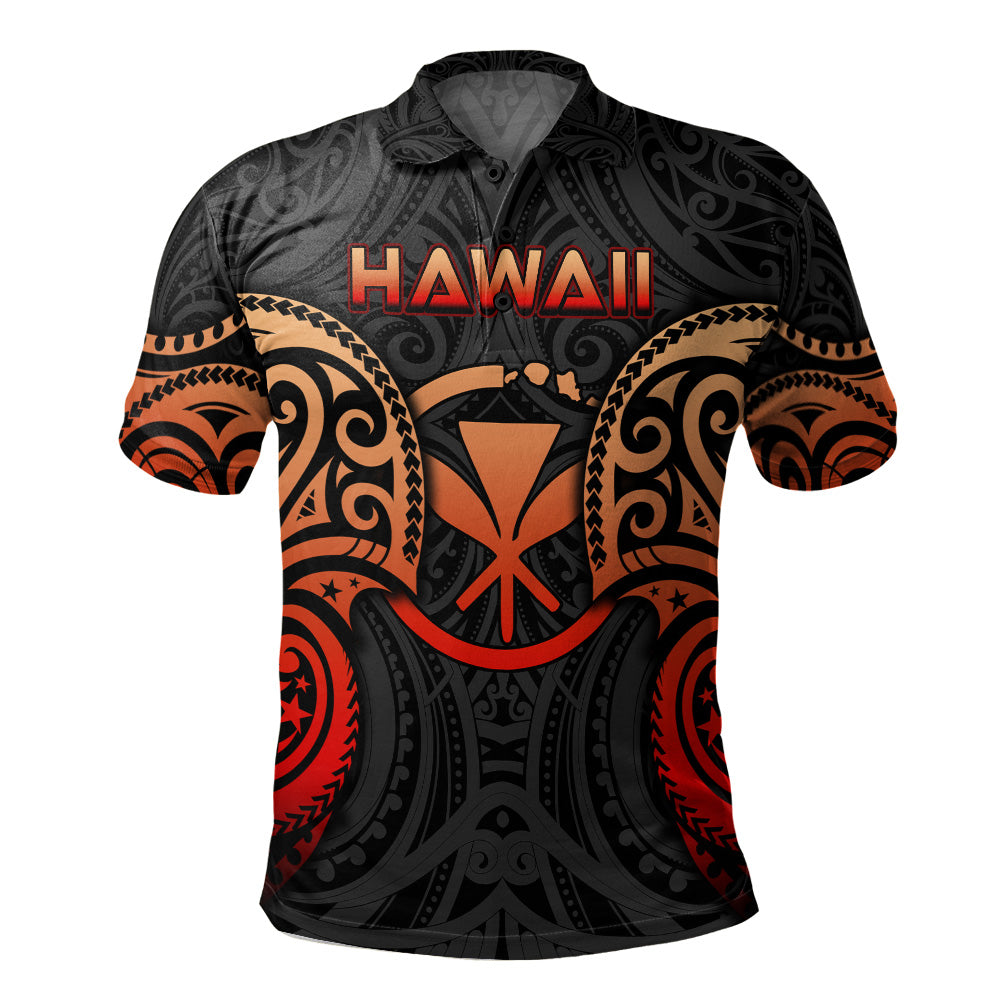Hawaii Polo Shirt Custom Personalised Spirit Red Version