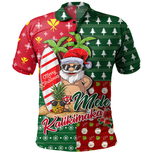 Hawaii Polo Shirt Mele Kalikimaka Hawaii Christmas Patterns
