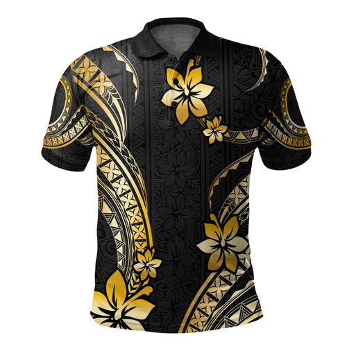 Hawaii Polo Shirt Polynesian Pattern Plumeria