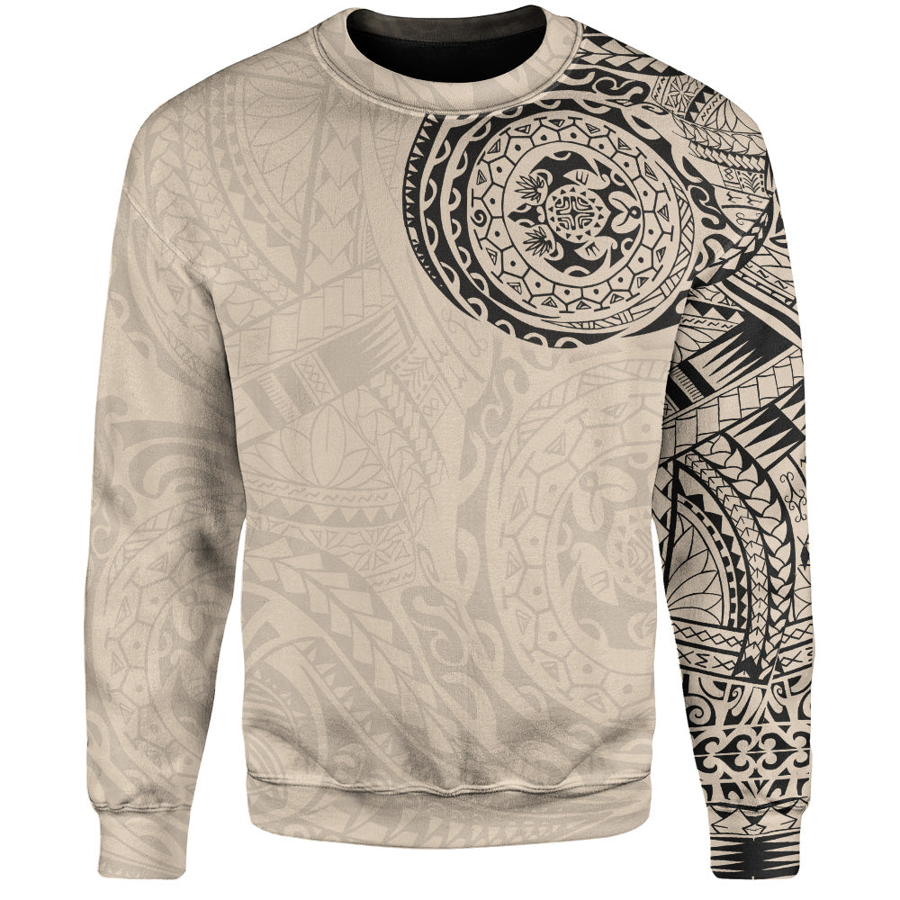 Polynesian Sweatshirt Polynesian Tattoo Style Version 2.0 Nude