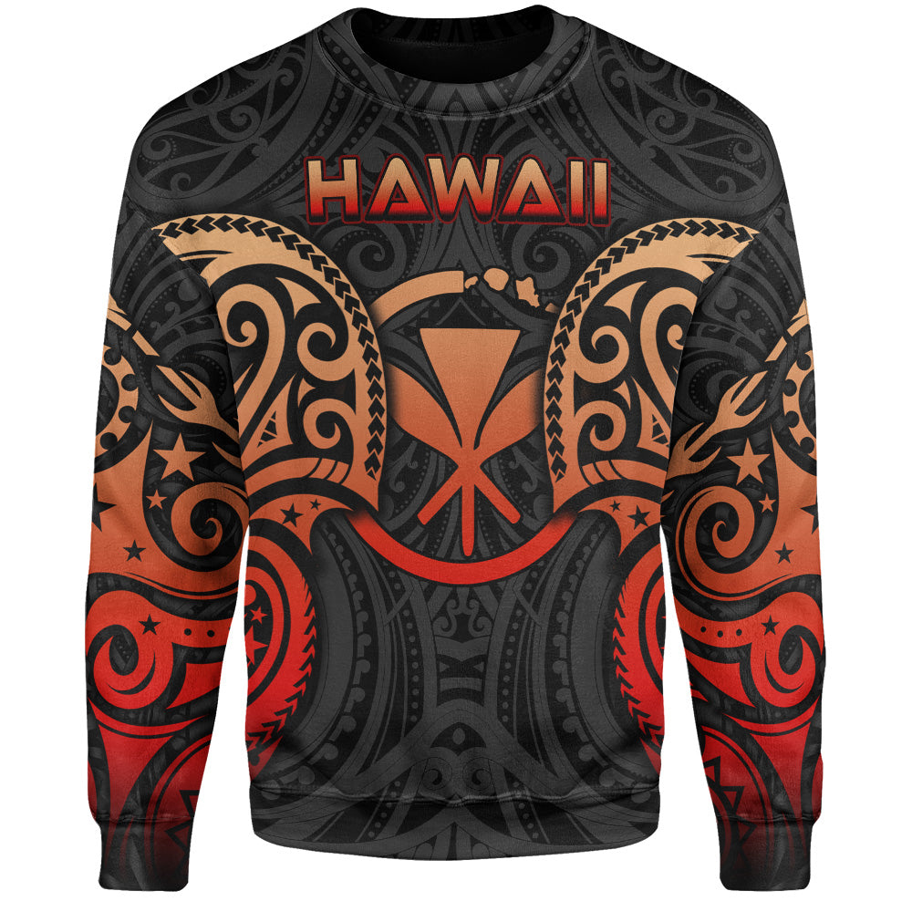 Hawaii Sweatshirt Custom Personalised Spirit Red Version