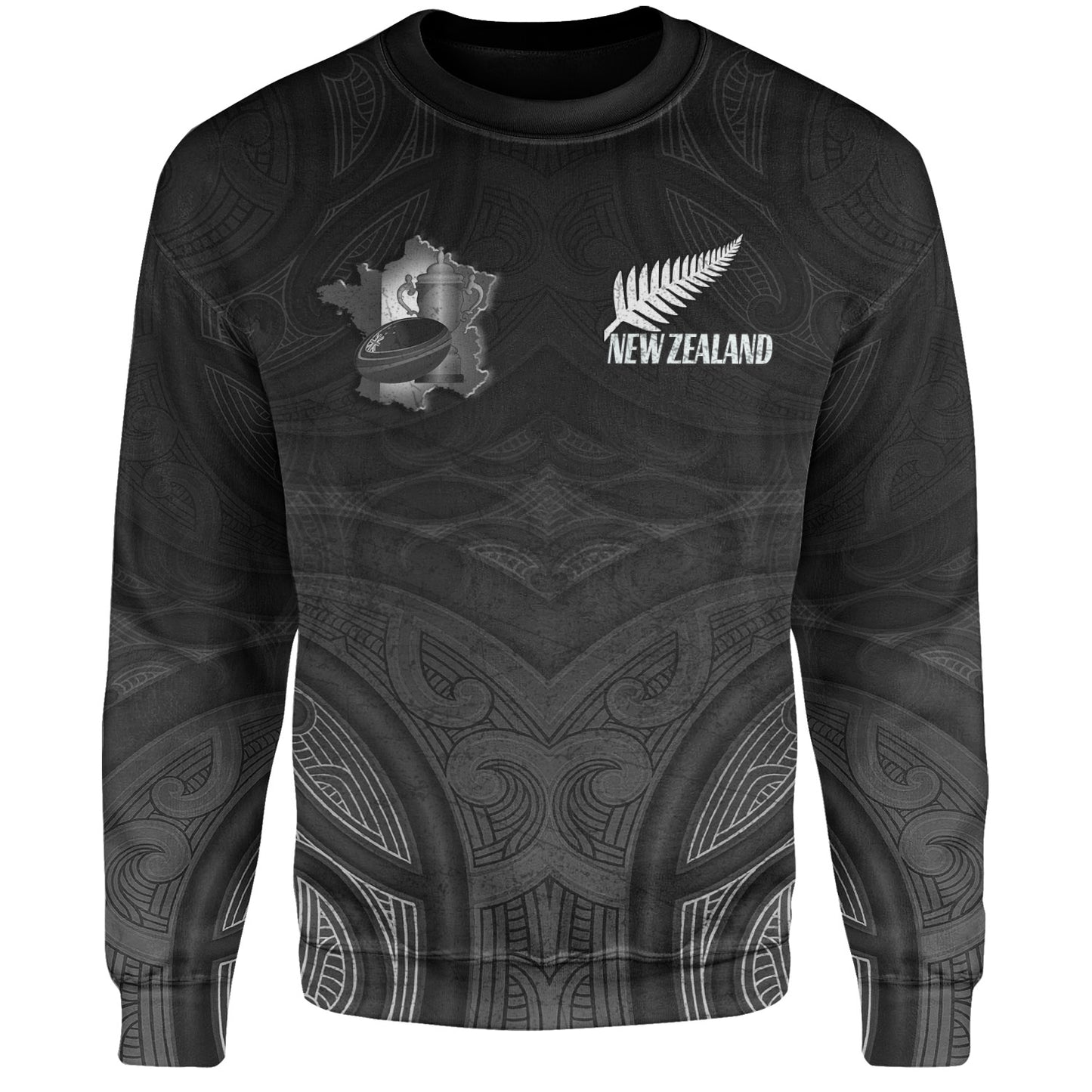 New Zealand Sweatshirt Rugby Ball Style