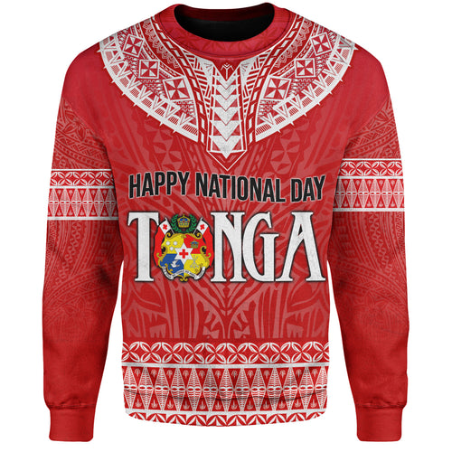 Tonga Custom Personalised Sweatshirt Happy National Day