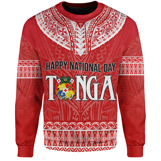 Tonga Custom Personalised Sweatshirt Happy National Day