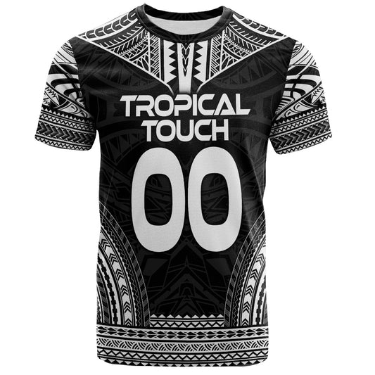 TROPICAL TOUCH T-Shirt - Polynesian Chief Tattoo Black Version