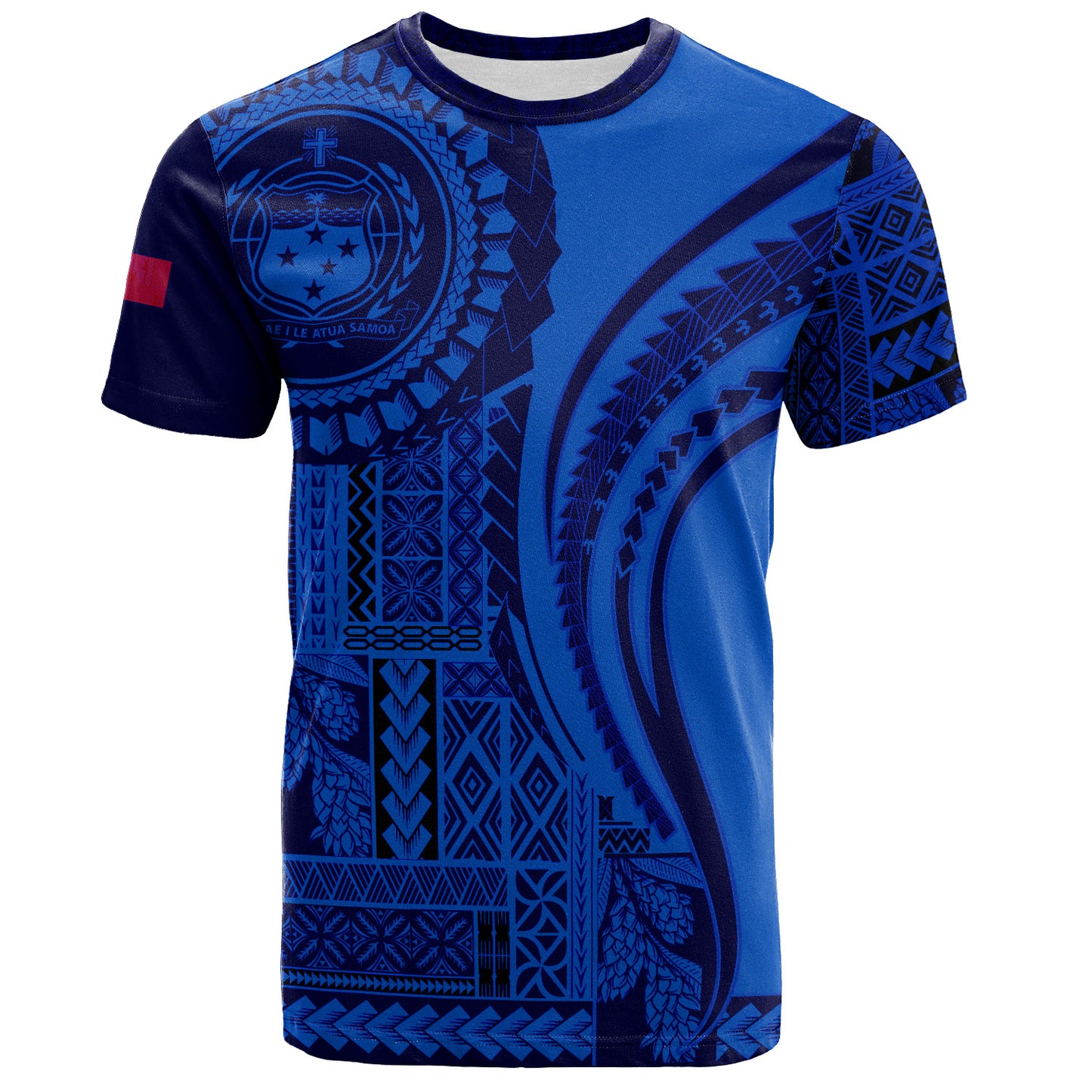 Samoa T-Shirt Seal Samoan Siapo Blue Design