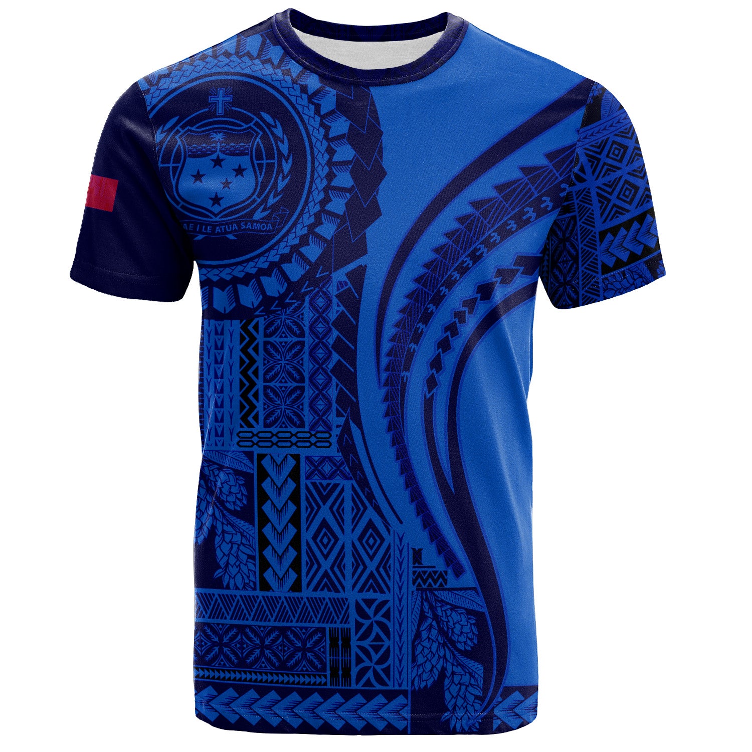 Samoa T-Shirt Seal Samoan Siapo Blue Design