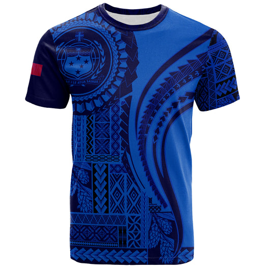 Samoa T-Shirt Seal Samoan Siapo Blue Design