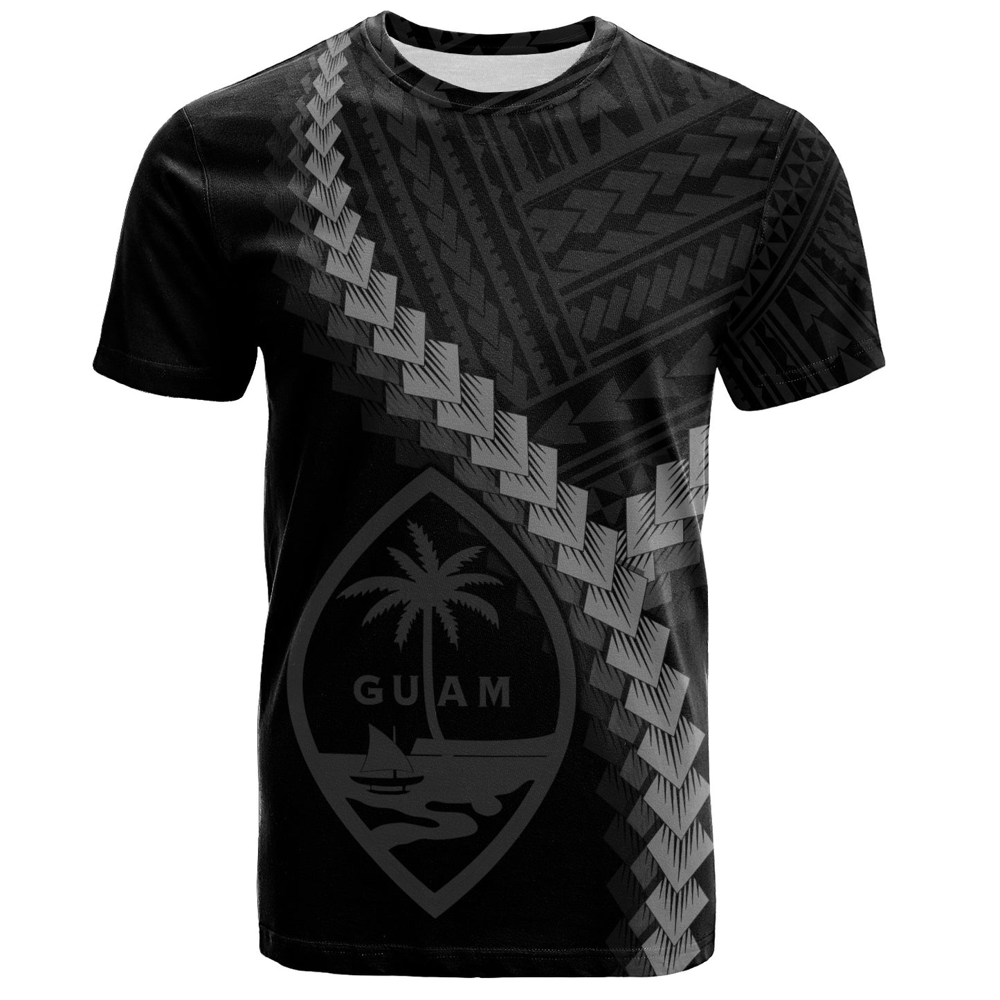 Guam T-Shirt Coat Of Arm Polynesian Tattoo Style