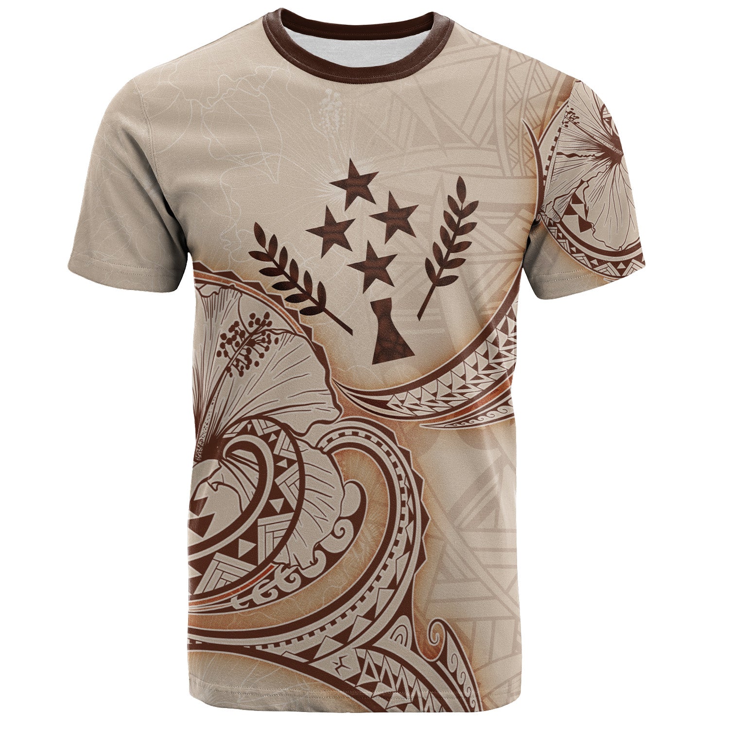 Kosrae T-Shirt Hibiscus Flowers Vintage Style