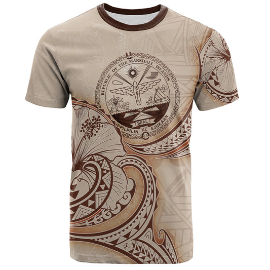 Marshall Islands T-Shirt Hibiscus Flowers Vintage Style