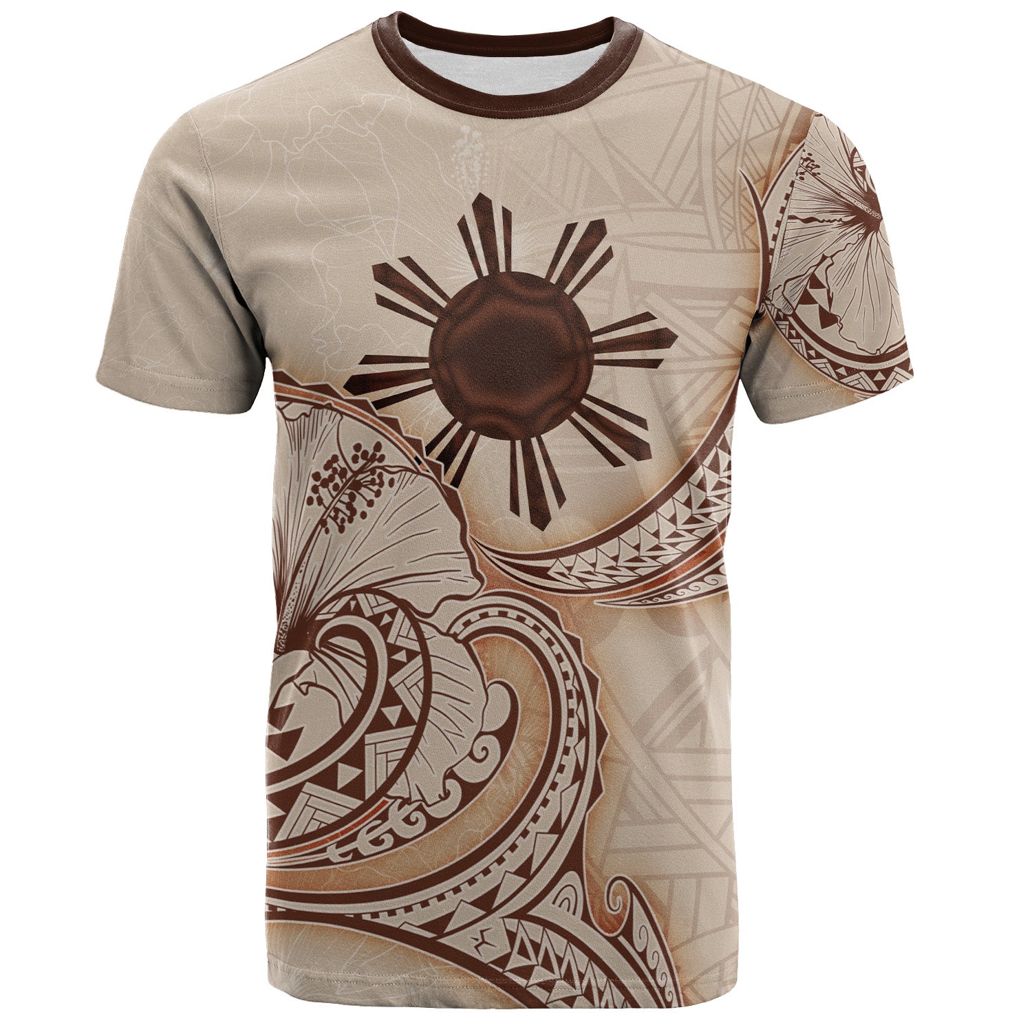 Philippines Filipinos T-Shirt Hibiscus Flowers Vintage Style