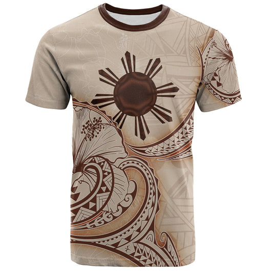 Philippines Filipinos T-Shirt Hibiscus Flowers Vintage Style