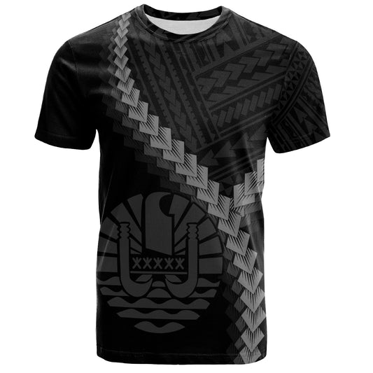 Tahiti T-Shirt Coat Of Arm Polynesian Tattoo Style