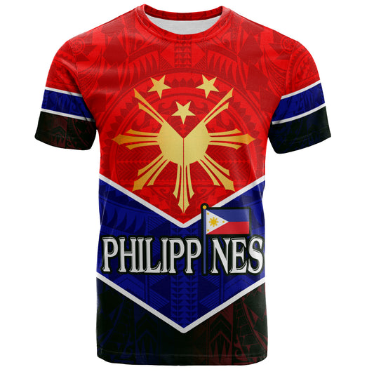 Philippines Filipinos T-Shirt Sun Filipinos Tribal Flowers Patterns