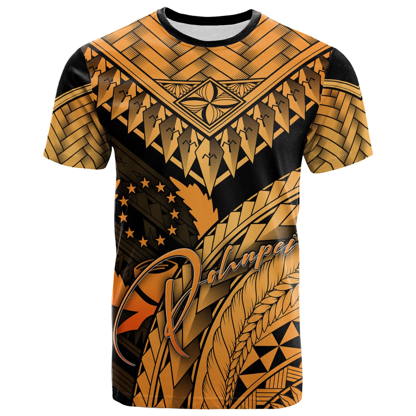 Pohnpei Custom Personalised T-Shirt - Polynesian Necklace and Lauhala
