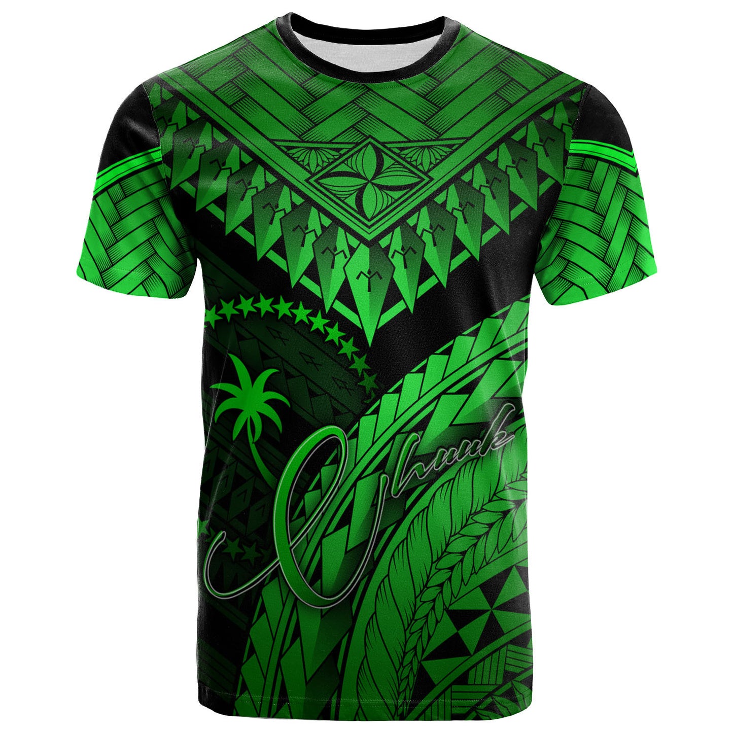 Chuuk Custom Personalised T-Shirt - Polynesian Necklace and Lauhala