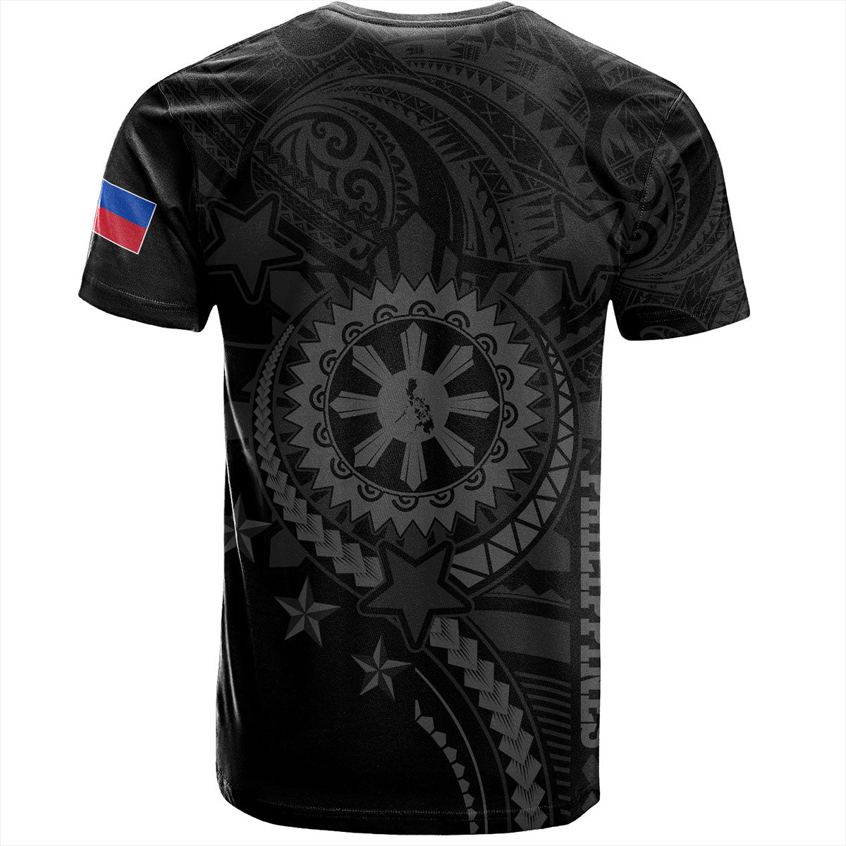 Philippines Filipinos T-Shirt - Proud To Be Filipino Tribal Sun Batok Grey Style