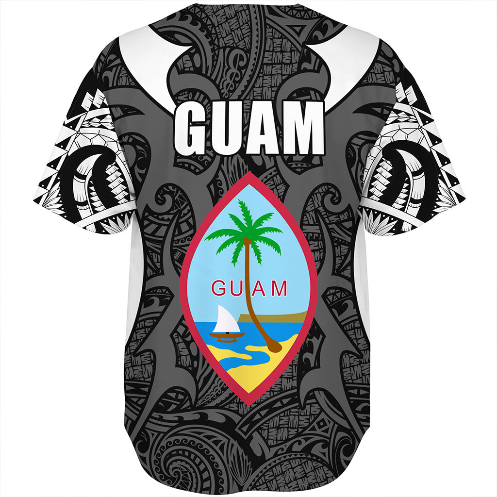 Guam Baseball Shirt Coat Of Arms Tribal Tattoo Concept