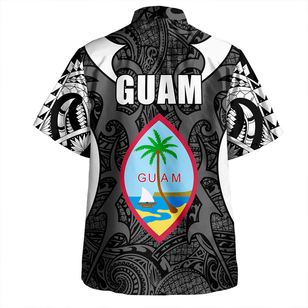 Guam Hawaiian Shirt Seat Tribal Island Coconut Tree Design
