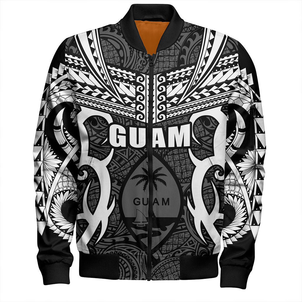 Guam Bomber Jacket Coat Of Arms Tribal Tattoo Concept