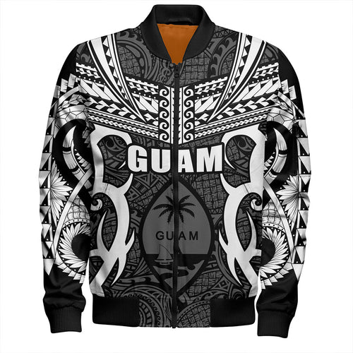 Guam Bomber Jacket Coat Of Arms Tribal Tattoo Concept