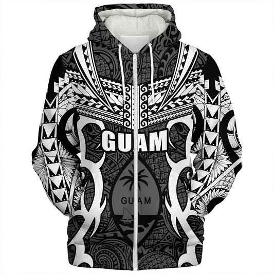 Guam Sherpa Hoodie Coat Of Arms Tribal Tattoo Concept