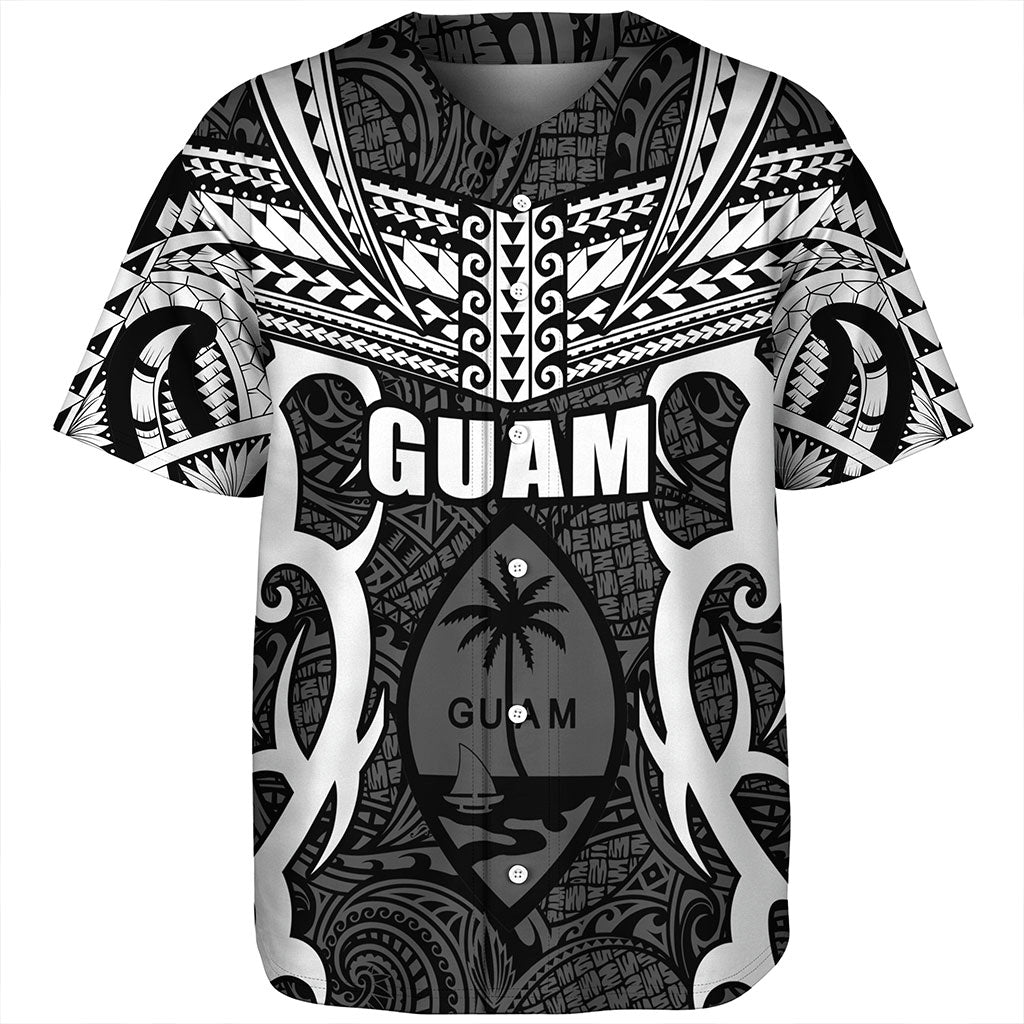 Guam Baseball Shirt Coat Of Arms Tribal Tattoo Concept