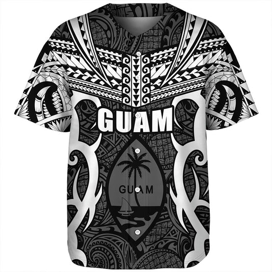 Guam Baseball Shirt Coat Of Arms Tribal Tattoo Concept