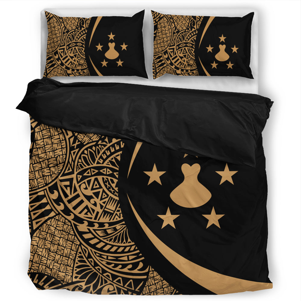 Austral Islands Bedding Set Lauhala Gold Circle Style