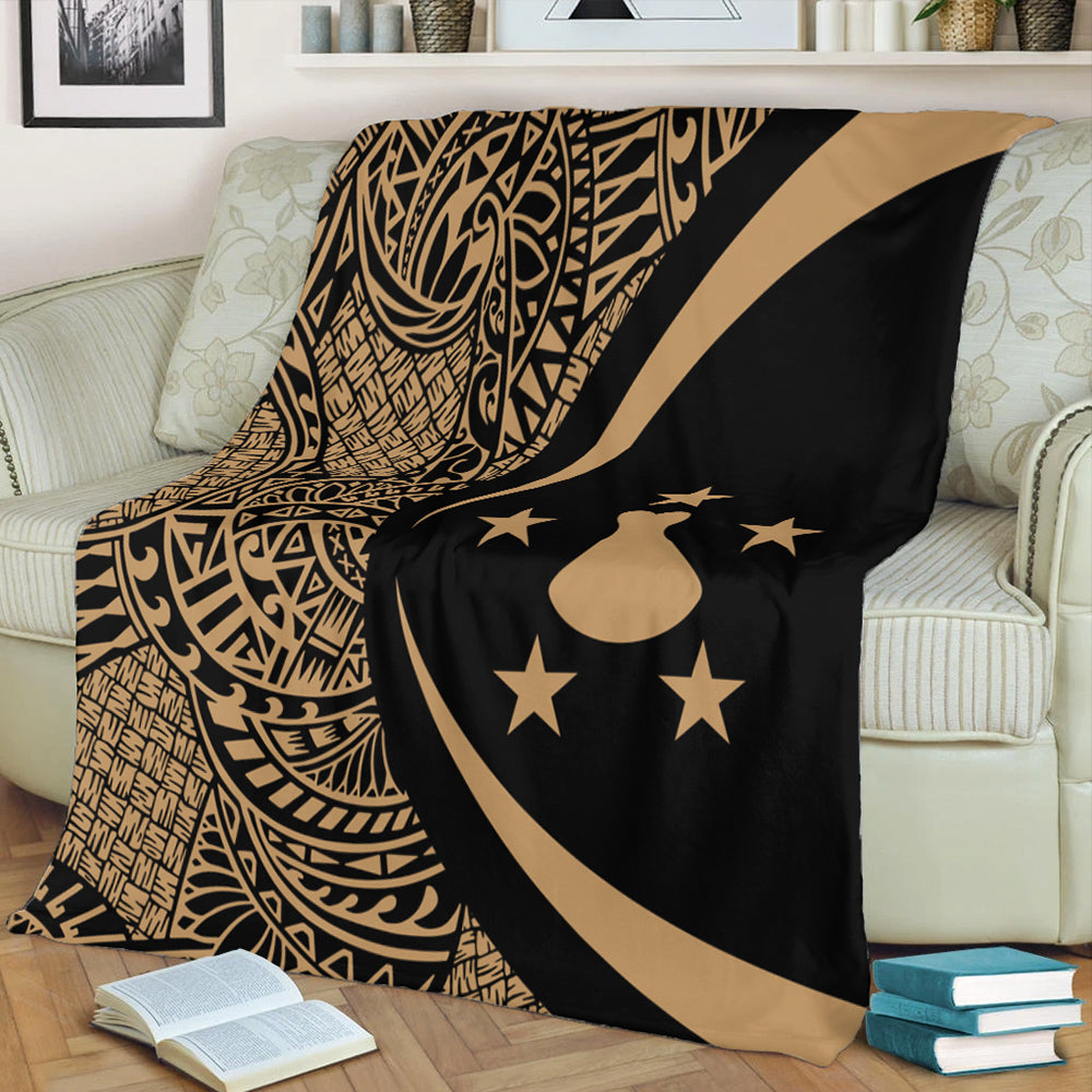 Austral Islands Premium Blanket Lauhala Gold Circle Style