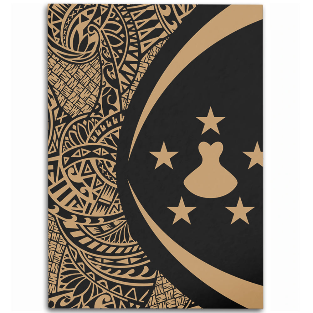 Austral Islands Area Rug Lauhala Gold Circle Style